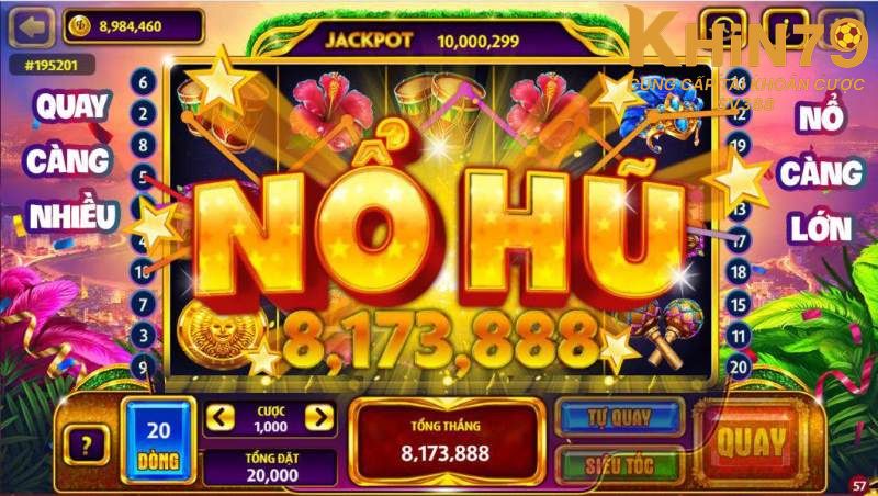 Các bước thao tác tham gia nổ hũ tại Khin79